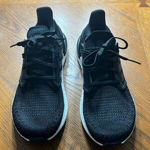 New Adidas Ultraboost 20, Black Night Metallic grey Running Shoes EF1043 Men's 8